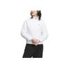 Adidas Neo Solid Color Ribbed Stand Collar Single-Breasted Casual Cotton Jacket Women Jacket White IK6010