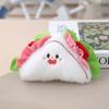 Cute Cute Hamburger Small Pendant Plush Toys Doll Sushi Fries Bread Croissant Bag Hanging Decoration Keychain
