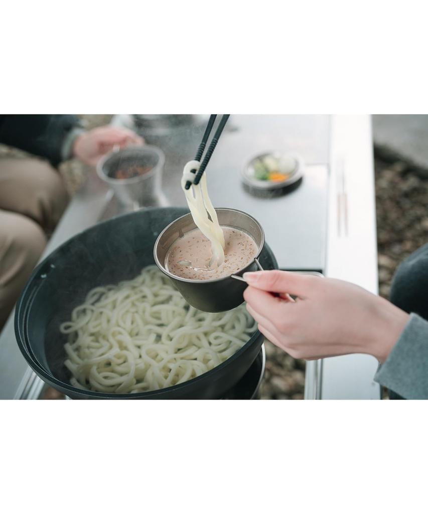 Snow Peak Deep-Style Titanium Siera Cup with Lid E-314R Camping Outdoor Lightweight Measuring BBQ