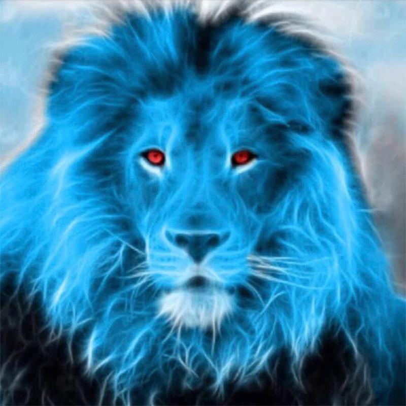 5D DIY полная круглая алмазная живопись Король Лев серии вышивка крестиком мозаика со стразами изображение животного украшение вышивка