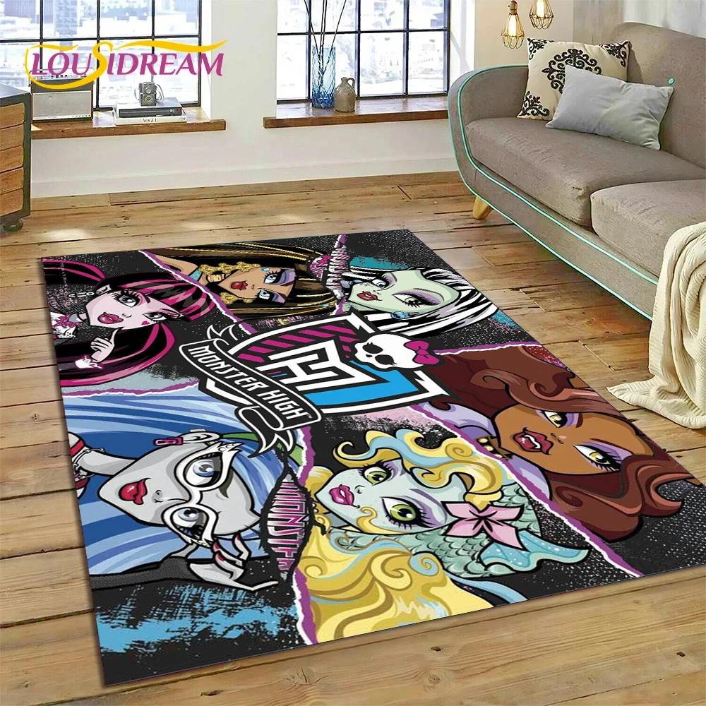 Мультяшный Ковер Monster High Draculaura Вампир для Гостиной Спальни Домашний Декор, Нескользящий Декоративный Коврик для Дивана Прихожей Подарок