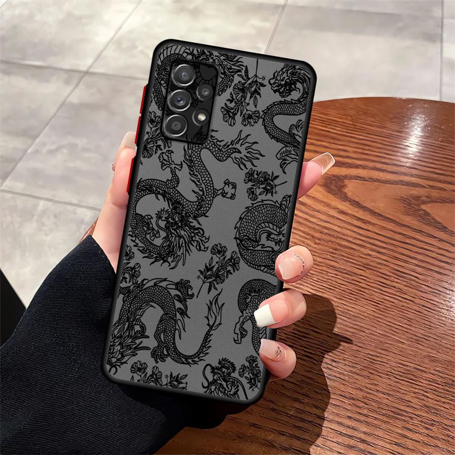 Чехол для Samsung Galaxy A17 A52 A14 A23 A73 A33 A34 A36 A53 A16 A15 A54 A52S A72 A35 A56 A55 Чехол для телефона Китайский дракон