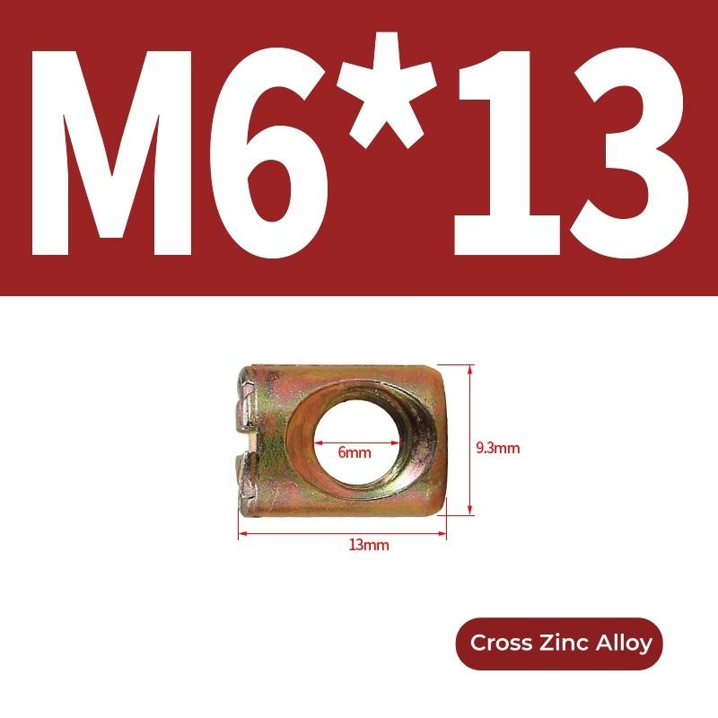 M6 M8 Болты-бочонки Болты Поперечный дюбель Шлицевая вставная гайка Гайка с горизонтальным отверстием Для кроватей стульев мебели
