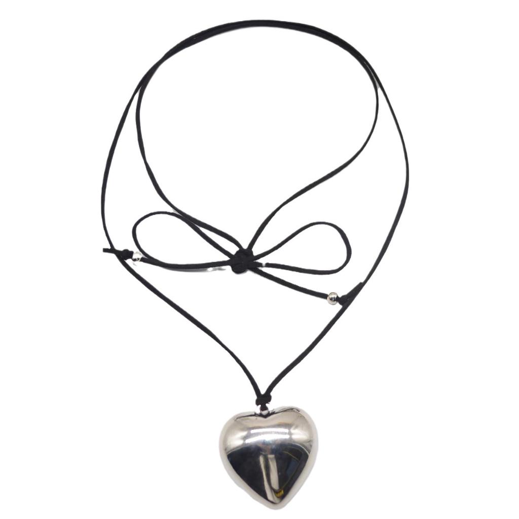 Ожерелье Женское Милое Крутое Малышки Любовь Черный Веревочный Кружевной Воротник Мода Универсальный Ключица Цепь Шеи Цепь Прилив