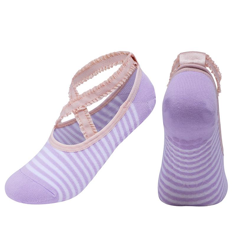 Women Yoga Anti-slip Socks Ladies Ventilation Ballet Dance Gym Fitness Pilates Cotton Socks
