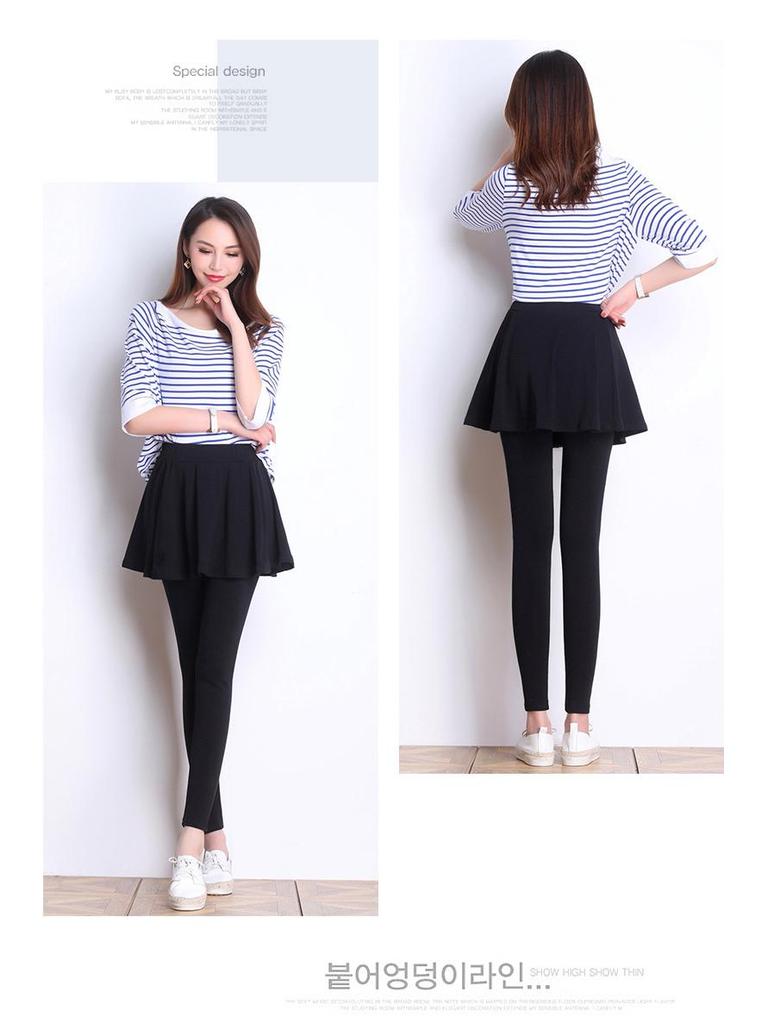 Женские леггинсы с плиссированной юбкой больших размеров - штаны для йоги весна/осень 2024 года 