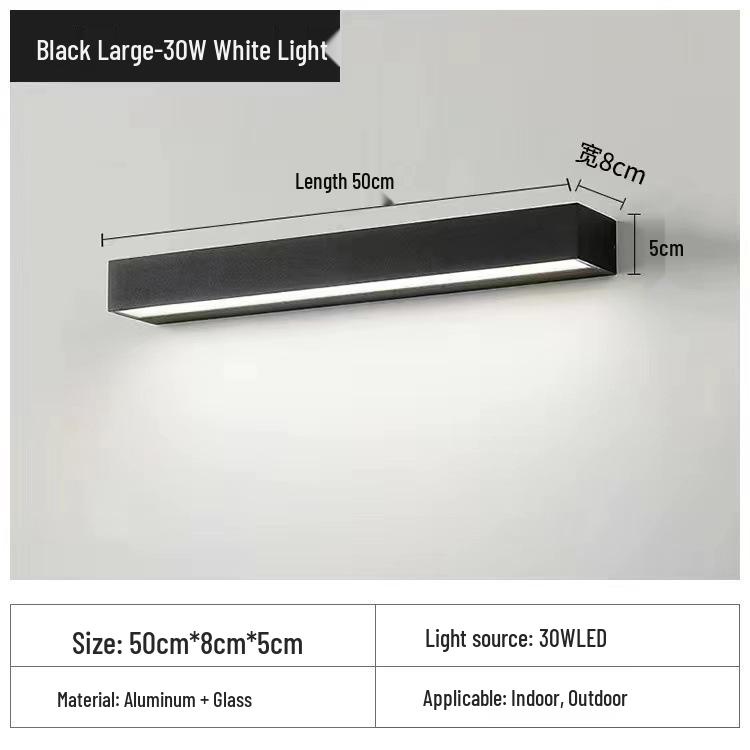 Водонепроницаемый уличный настенный светильник для патио или спальни - Минималистичный дизайн