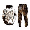 Casual Men's Tracksuit 3d Animal Printed Hoodies and Pants 2pc Sets Antumn Cool Sweatshirts Women Men's Clothing Sportswear Suit