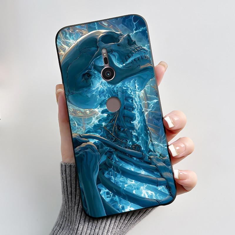 Модный черный чехол с принтом кролика для молочного чая для Sony Xperia XZ2/SO-03K Черный чехол для Sony Xperia XZ3/SO-01L Мягкий чехол с защитой от царапин