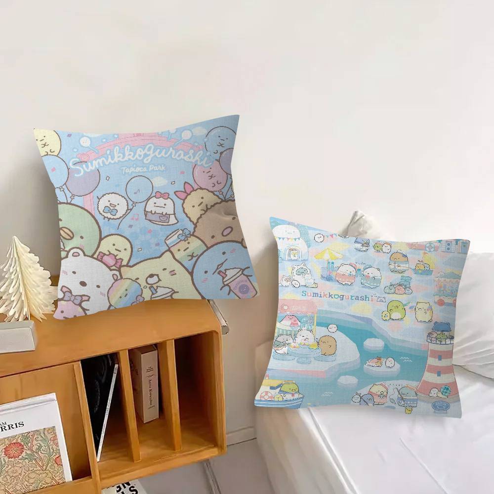 Anime Japan Sumikkogurashi Pillow Cushion Cover Pillowcase Living Room Sofa Home Decor
