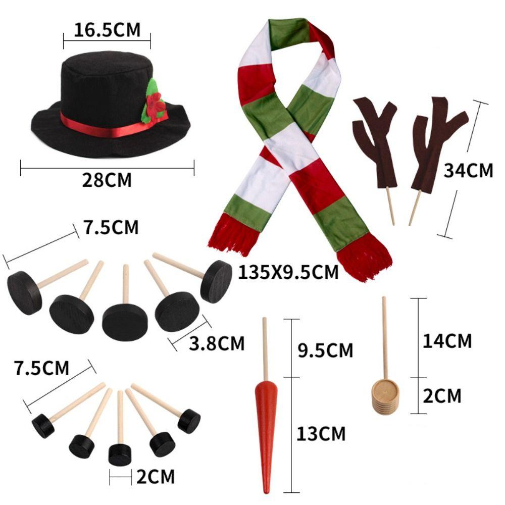 Scarf Snowman Dressing Making Kit Carrot Noses Christmas Snowman Kit Winter