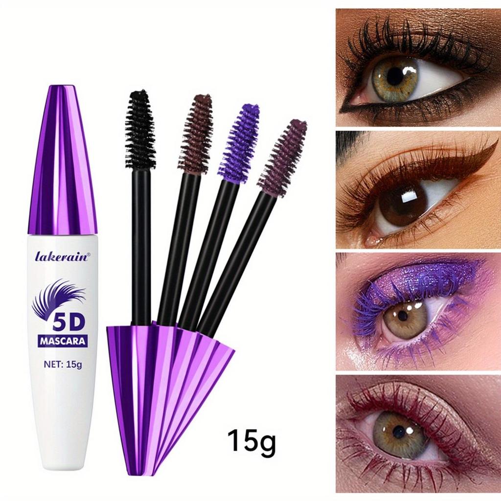 Тушь Lakerain Color Mascara Cross Border 5D Waterproof Slim Curl Non-Smiding Non-Removing Mascara Primer