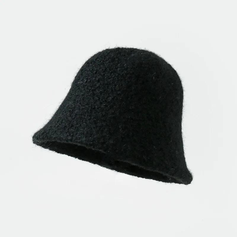 Зимние теплые шерстяные шапки для женщин, элегантная однотонная панама, регулируемая окружность головы, шапка-бини для мужчин, для отдыха на природе, сохраняющая тепло