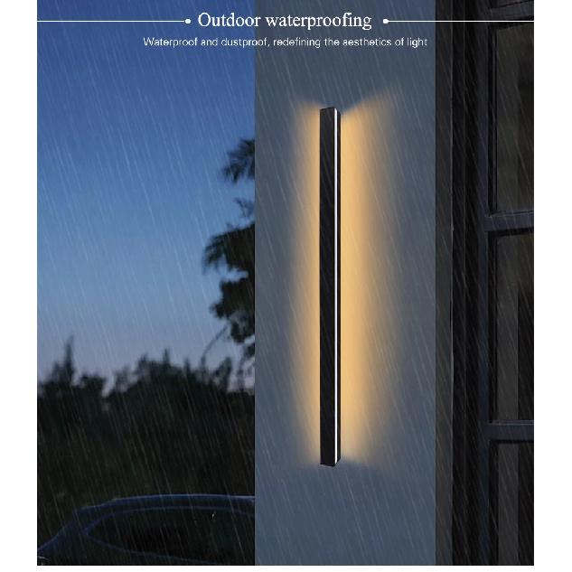 LED Lighting Wall Lamp IP65 Garden AC Long Wall Light Outdoor Waterproof Modern Long Strip 85-256v OutdoorDecoration