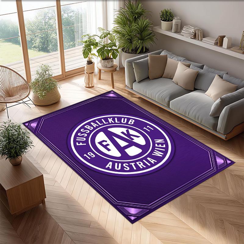Austria Wien FC Soccer Football Pattern Soft Area Rug Non Slip Indoor Floor Carpet Sports Decor Mat for Bedroom