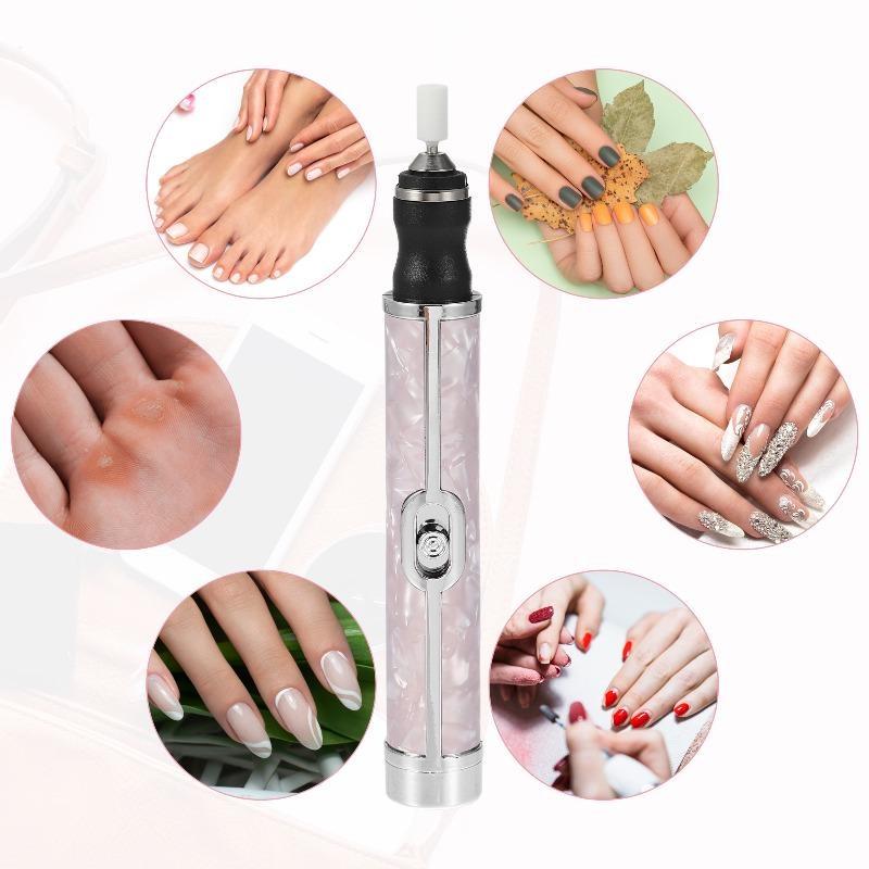 Беспроводная электрическая дрель для ногтей, портативная USB перезаряжаемая электрическая пилочка для ногтей, набор фрез для ногтей, инструменты для маникюра и педикюра