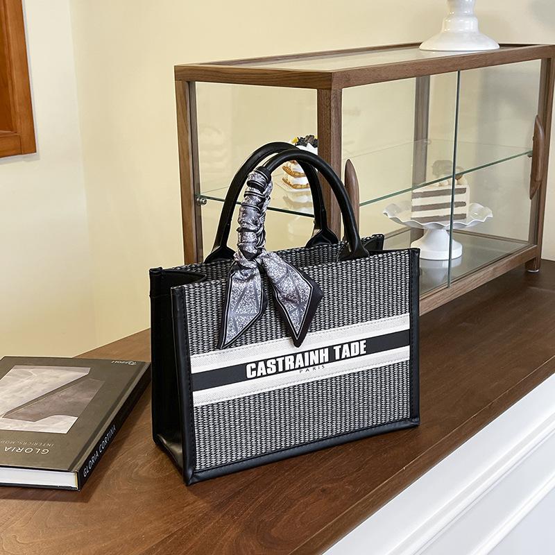 Сумка Ручная Клатч Женская Сумка Новая Мода Ретро Принт Буквами Большая Вместимость Женская Сумка через Плечо Тоут