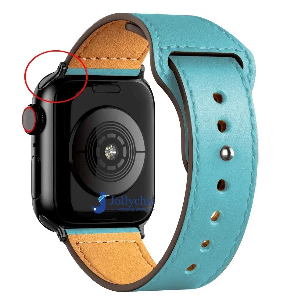 Ремешок из кожи для часов Apple Watch Band 44 мм 45 мм 41 мм 40 мм 42 мм 38 мм 49 мм 45 мм браслет Correa IWatch Series 8 Ultra 3 6 SE 7 ремешок