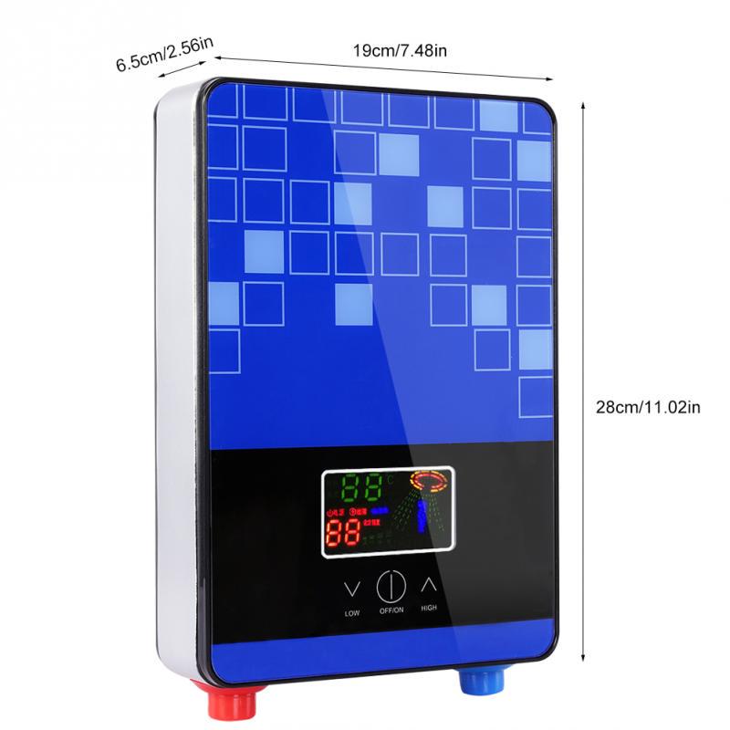 220V 6500W Tankless мгновенный электрический нагреватель горячей воды для домашнего душа в ванной комнате