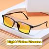 TR90 Night Vision Anti-blue Glasses Sunglasses Optical Spectacle Eyeglasses Men Women Retro Sqaure Protective Eyewear