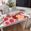 1PC strawberry girl Large Durable Mouse Pad Suitable for Office Desks, Gaming Desktops.Non-Slip Back P72