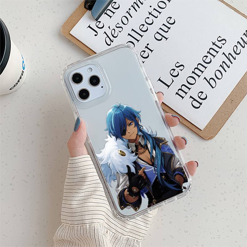 Чехол для телефона Kaeya Genshin Impact для iPhone 11 12 Mini 13 Pro XS Max X 8 7 6s Plus 5 SE XR Прозрачный чехол