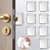 6 шт./комплект Круглые Квадратные Защитные Накладки на Дверную Ручку Утолщенные Прозрачные Накладки на Дверную Ручку Защита Стены Самоклеящиеся Силиконовые