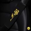 Fashion Rose Car Shoulder Guard Shoulder Strap for Women Comfortable Driving Car Soft Fur Car Seat Belt