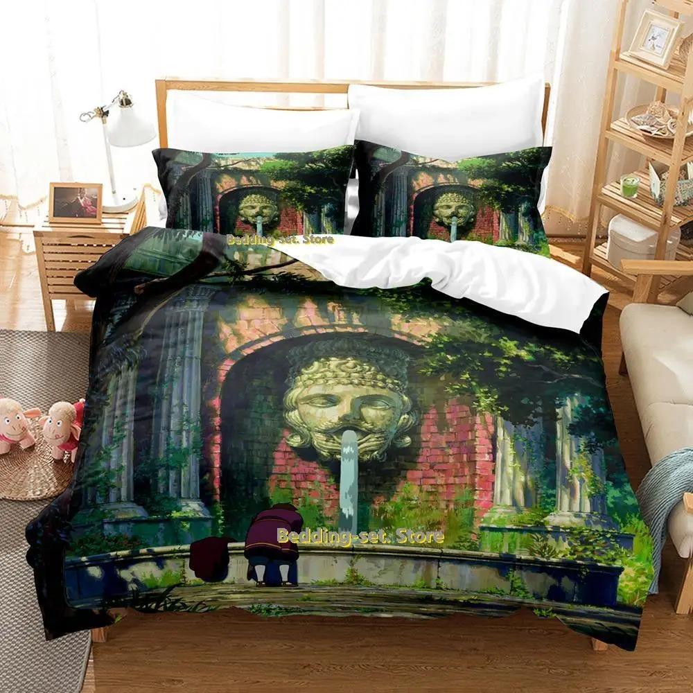 Комплект постельного белья Tales From Earthsea Single Twin Full Queen King Size Bed Set Adult Kids Bedroom Duvetcover Sets Anime Bed Sheet Set