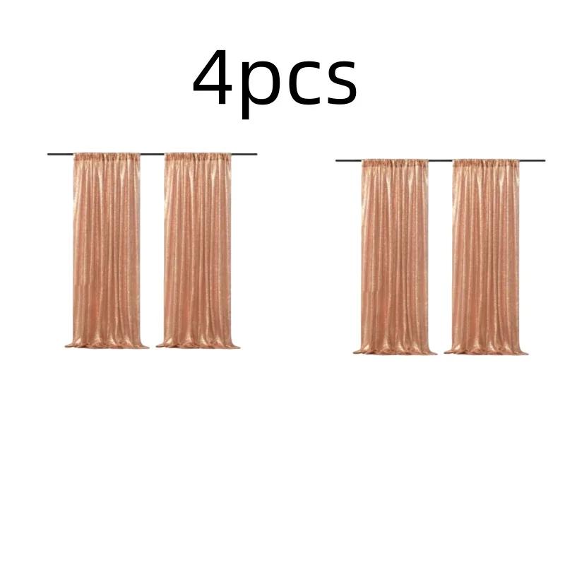 Золотистые/Серебристые Шторки-Фон из Пайеток, 2 Панели - Шторки из Пайеток 2 фута x 8 футов для Вечеринки Свадьбы Фон с Пайетками Сценические Украшения