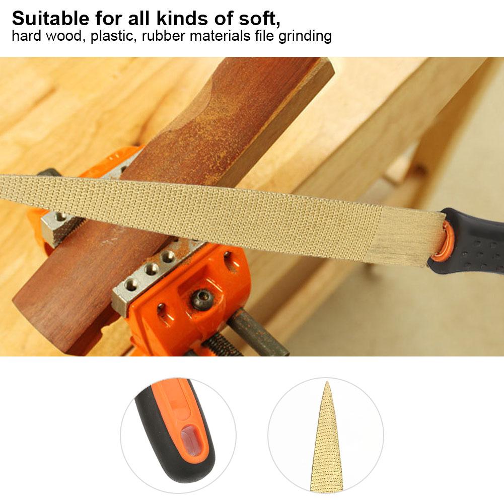 Деревообработка Золотой Двусторонний Напильник Твердая Древесина Ручной Резак Инструмент для Резьбы по Дереву Мелкие Зубья(8 дюймов)