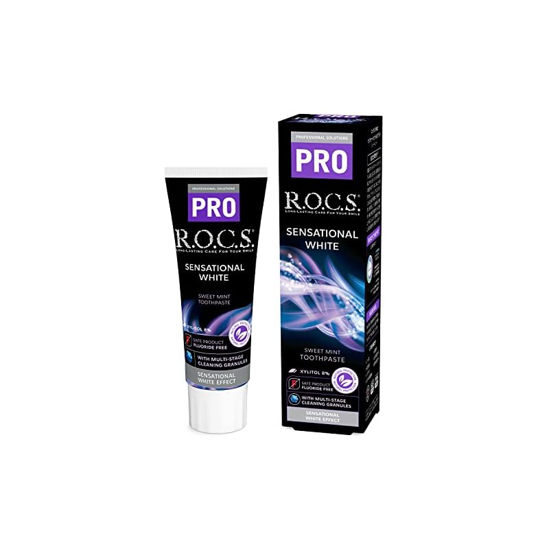 R.O.C.S. Rox PRO Sensational White [Soft Granules] Enzyme Whitening Toothpaste, 94g