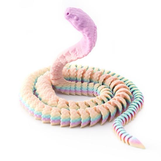 Yousheng 3D печатный орнамент в виде змеи, шарнирная модель змеи, детский и взрослый декор стола, игрушка-змея для снятия стресса, подарок для любителей природы