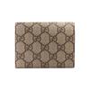 Gucci 3D Декоративный Логотип Вишня Двойное Складывание Холст и Кожа Держатель для Карт Кошелек Женский Кошелек Эбеновое Дерево Красный 476050-K9GXT-8694