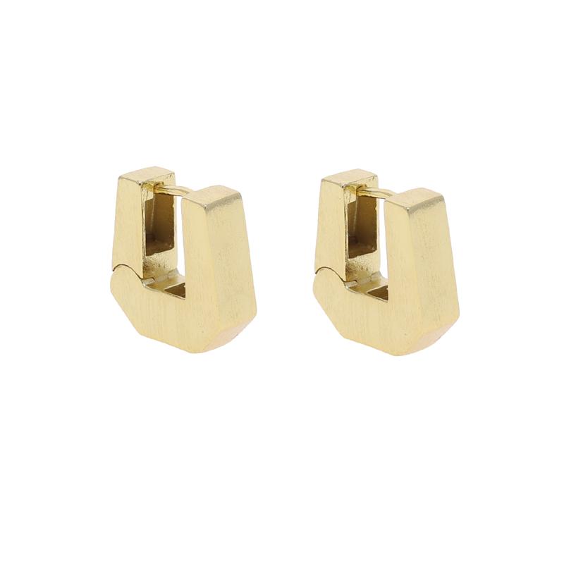 Luxury Geometric Hexagram Shape Hoop Earring Two Size High Quality Gold Plated Fashion Ear Jewelry