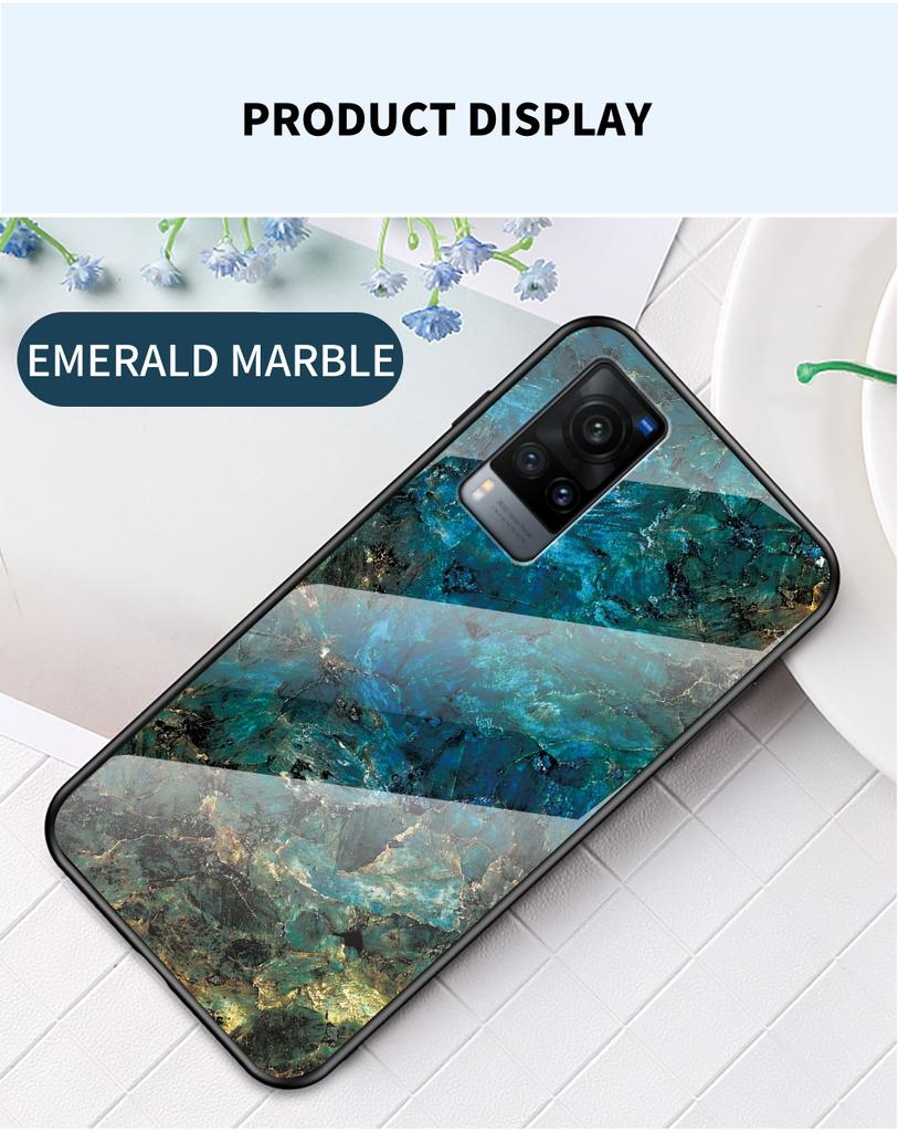 Чехол для Vivo S1 V11 V15 V17 V20 X60 Pro V11i V19 Neo V20 SE Y11 Y11D Y12i Y19 U20, чехол из мраморного закаленного стекла, задняя крышка