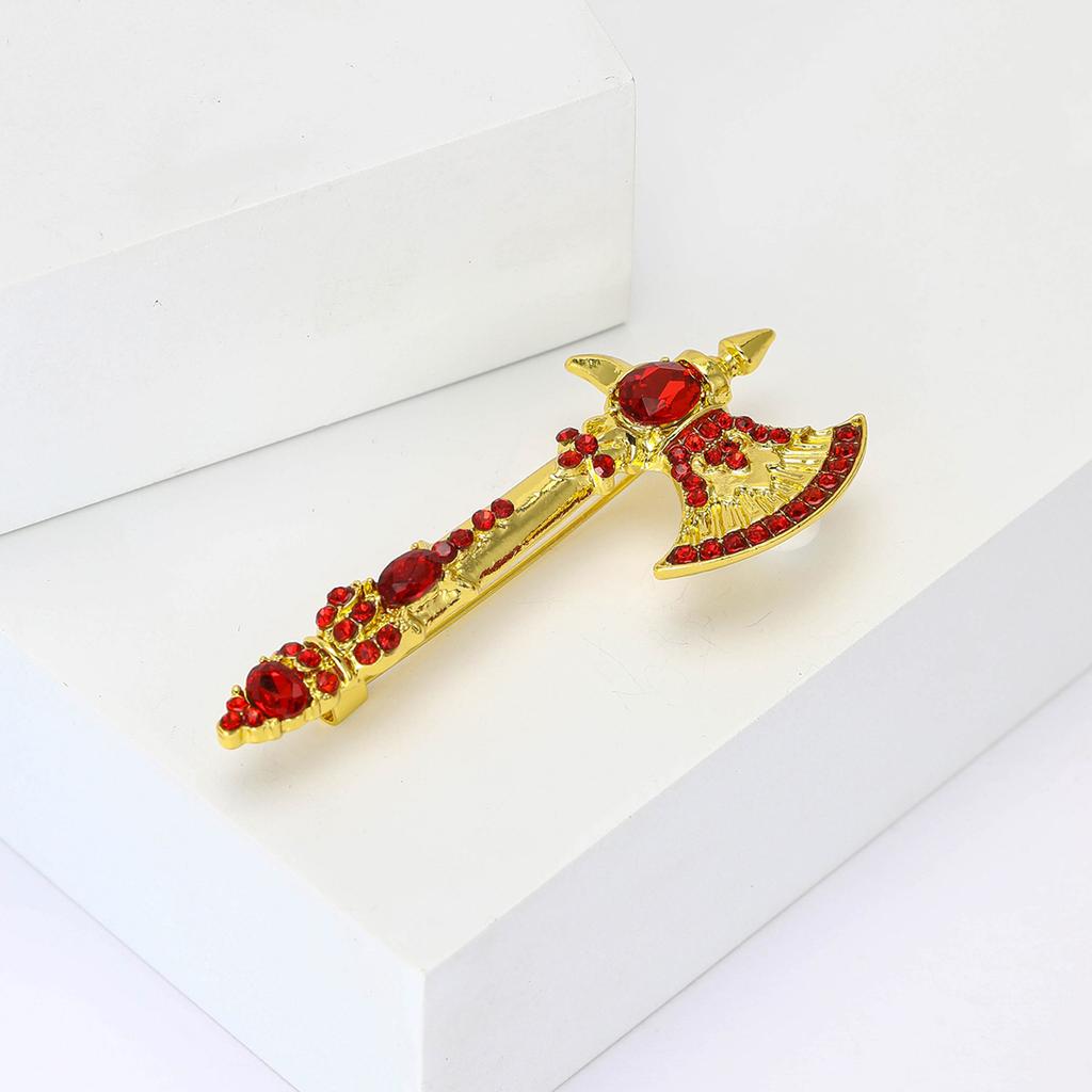 Personalized Creative Alloy Rhinestone Axe Brooch Domineering Retro Men'S Suit Coat Corsage Jewelry Pin