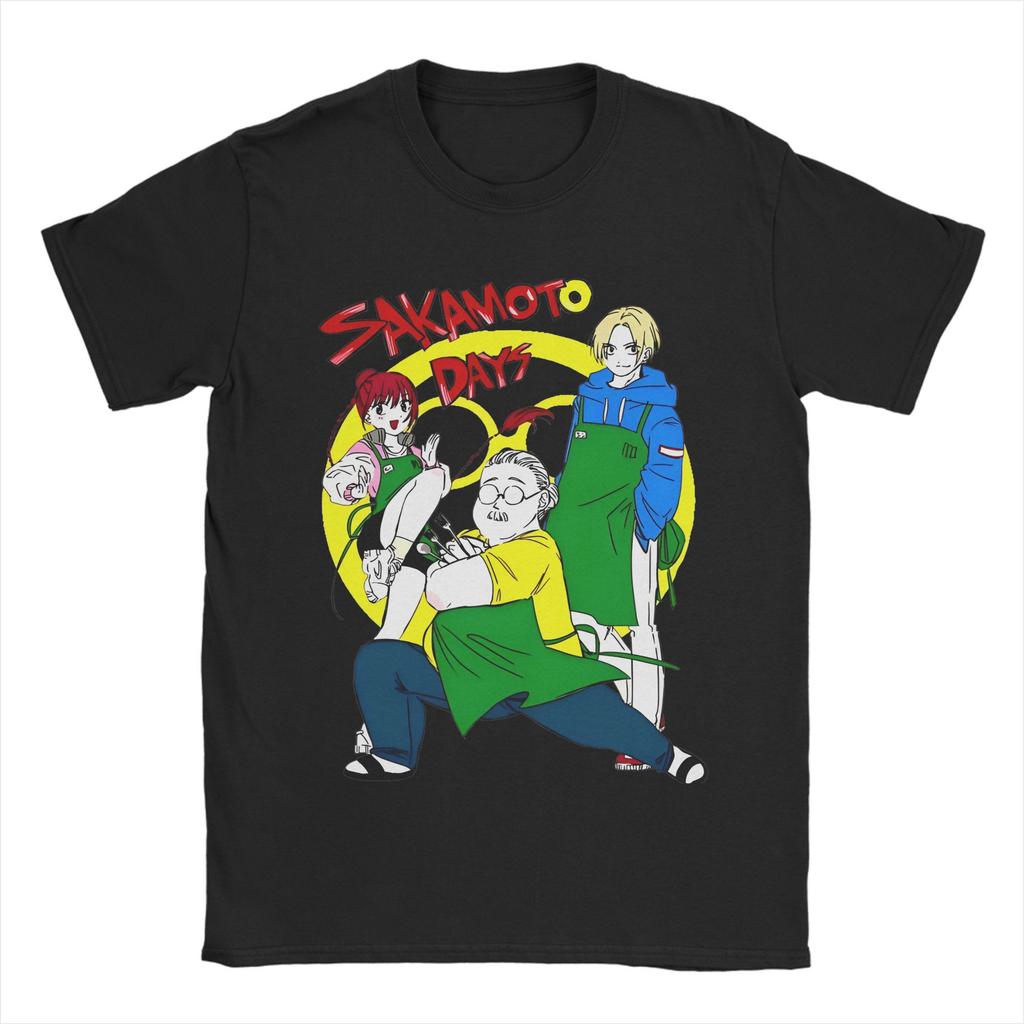 Принтованная футболка 'Дни Сакамото' мужская хлопковая с коротким рукавом Sakamoto Days с круглым вырезом летняя одежда