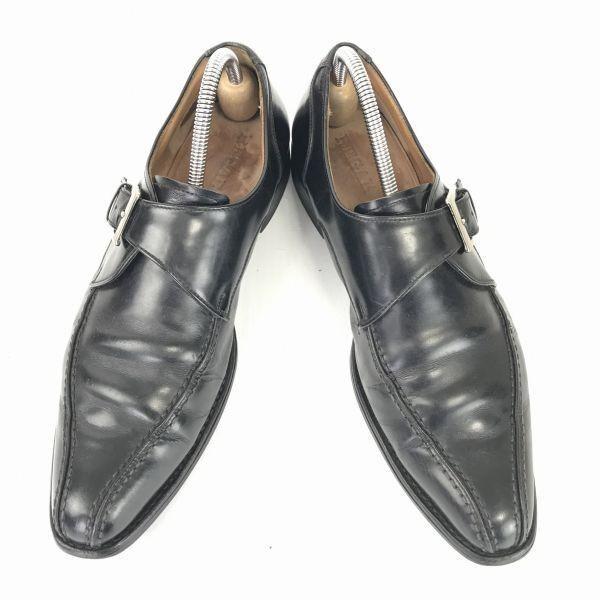 Regal Туфли монки из натуральной кожи Goodyear Welt, деловые, размер 25,5 см, черные(ИСПОЛЬЗОВАЛ)