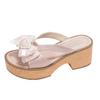 Designer Open Toe Women Slippers Ladies Outdoor Wedges Heel Dress Slides Summer Open Toe Women's Shoes