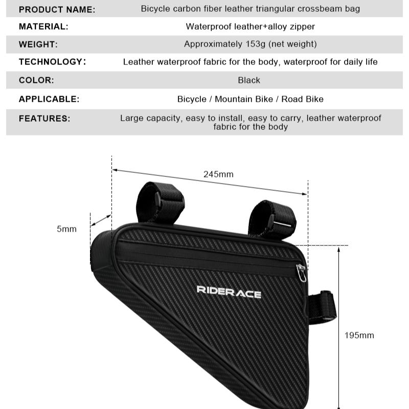 Bicycle Bag Triangle Waterproof Rainproof 3L Large Capacity Outdoor Sport Cycling Frame Front Bags MTB Road Bike Pouch Frame Bag