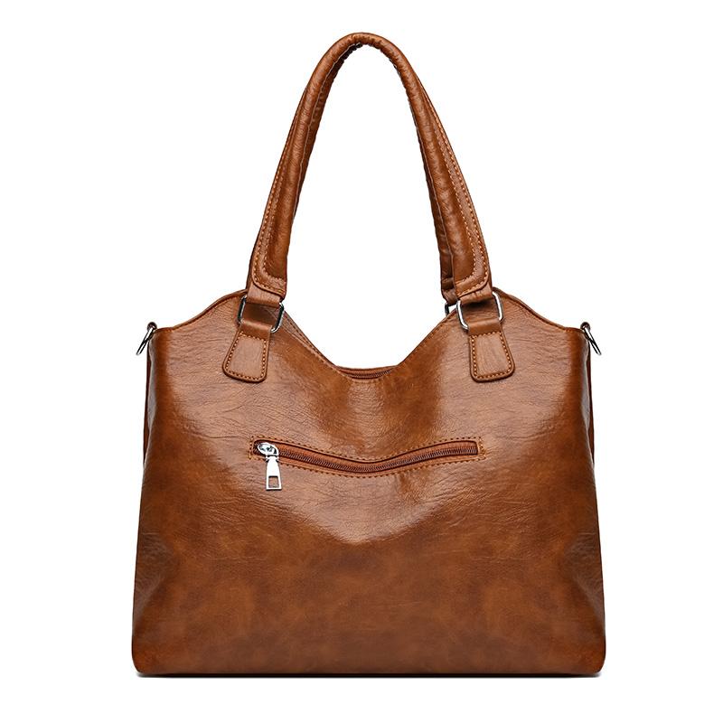 Женская сумка-тоут из мягкой кожи, большая вместительная сумка через плечо через плечо