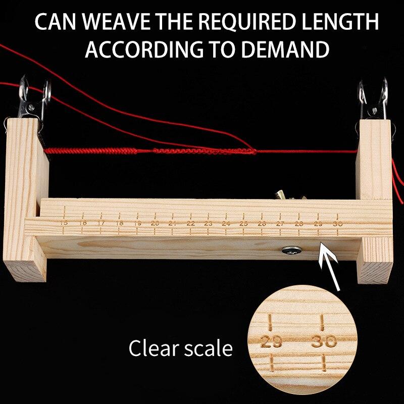 Браслет своими руками из красной веревки, плетеная рамка из цельного дерева, ручная работа, фиксированные инструменты, плетеные веревочные артефакты, фиксированная пластина