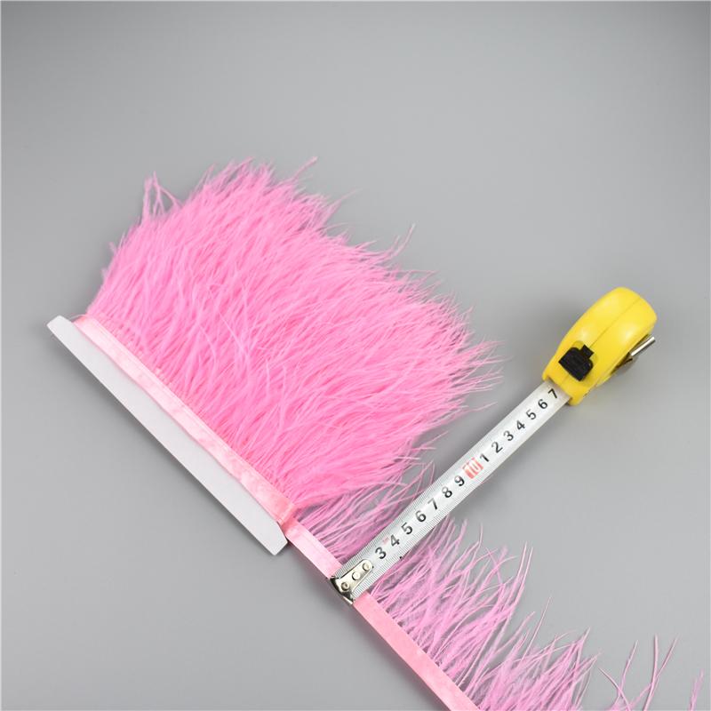 Перья1Метр Натуральная бахрома из страусиных перьев 8-10 см Цветные пушистые перья Отделка для шитья платьев Декор одежды Декор для вечеринок