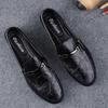Новая Повседневная Кожаная Мужская Повседневная Обувь Ручной Работы Формальные Мужские Лоферы Мокасины Дышащие Слипоны Мужские Туфли-Лодочки Обувь для Вождения