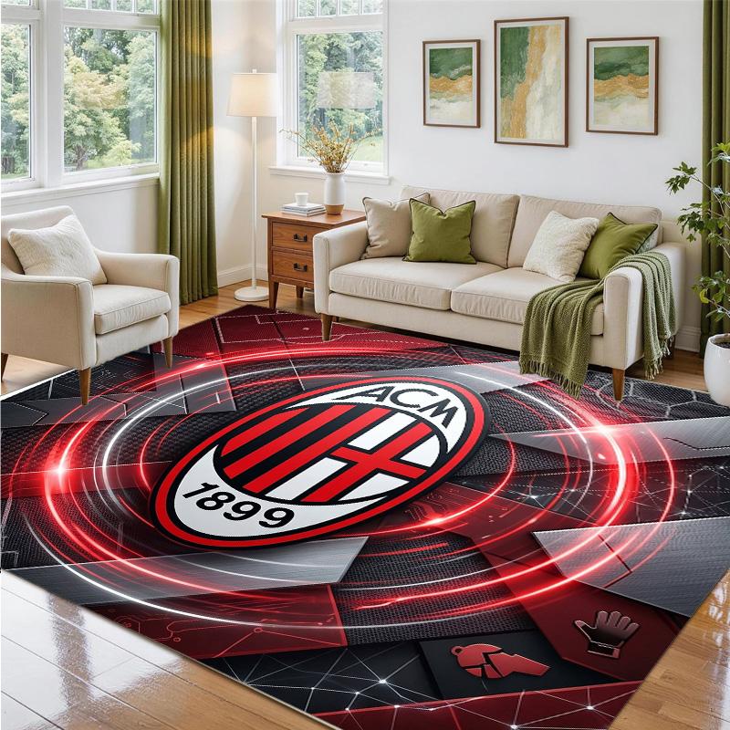 Ковер из хрустального велюра в дизайне AC Milan, мягкий декоративный коврик для прихожей спальни