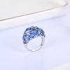 Большое кольцо из стерлингового серебра 925 пробы с натуральным синим кианитом овальной формы 5*7 мм, драгоценные камни, изысканные украшения для женщин, хороший подарок
