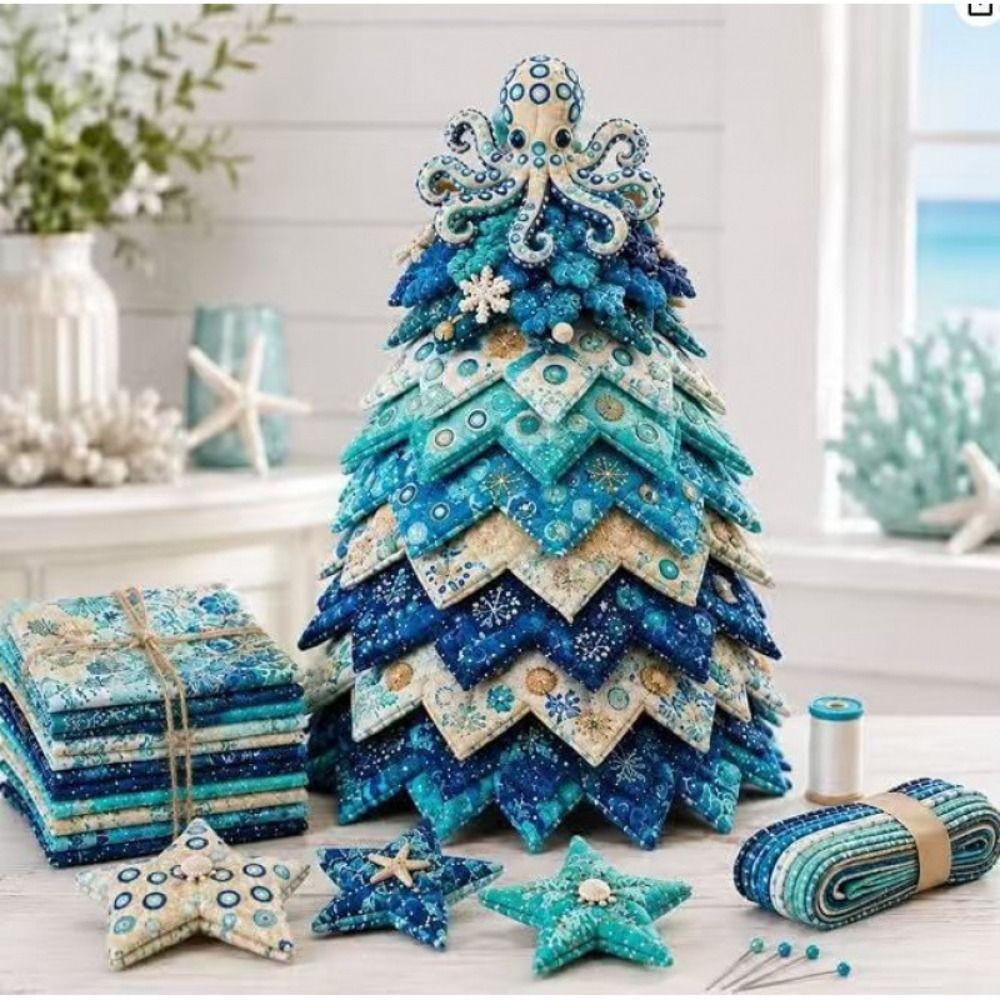 Layered DIY Quilted Christmas Tree Kit Handmade 3D Christmas Tree Kit Handcraft