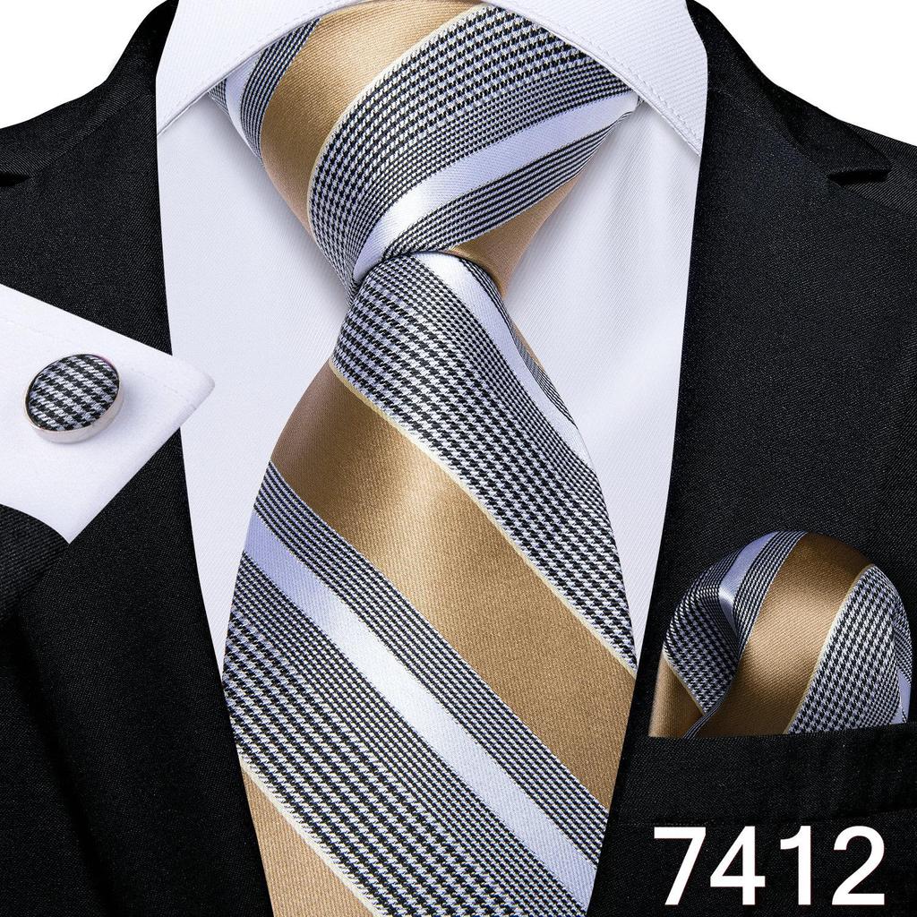 Dibangu Мужской галстук, карманный квадратный набор запонок для свадебной деловой вечеринки