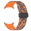 For Samsung Galaxy Watch Ultra 47mm Watch Band Camouflage Pattern Silicone Strap with Magnetic Buckle